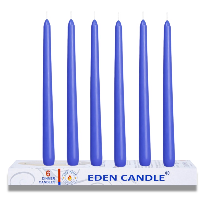 Hộp 6 nến thơm taper Eden Candle FTRAMART EDC2331 25 cm (Xanh dương)