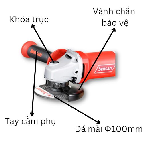 Máy mài góc tay dài công tắc bóp 100mm Sencan 541002