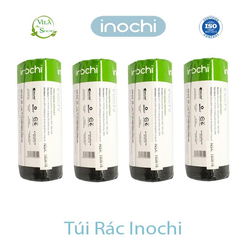 Túi Rác Tự Huỷ, Túi Rác Có Quai Tiện Dụng Chính Hãng Inochi, Loại 10L 25L 50L - Dạng Cuộn Màu Đen