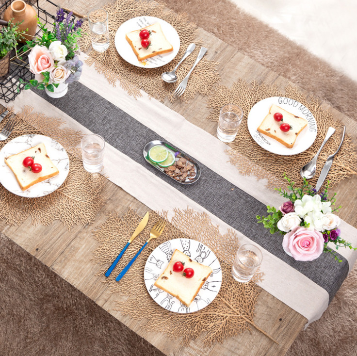 Lót bàn ăn Set 2pcs Placemat Vinyl Leaves