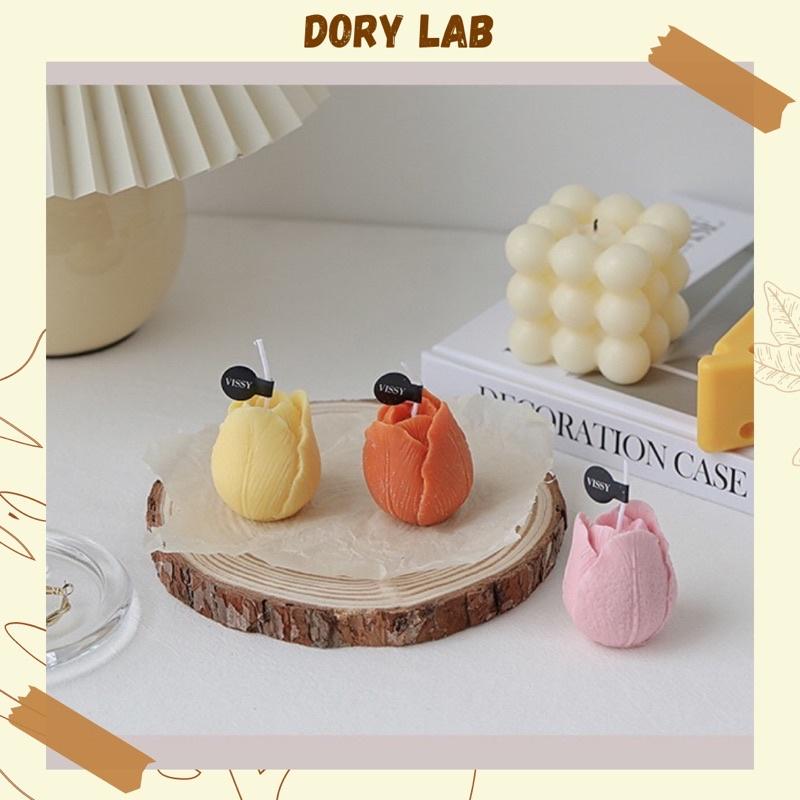 Nến Thơm Hoa Tulip Hàn Quốc Không Khói, Phụ Kiện Decor - Dory Lab