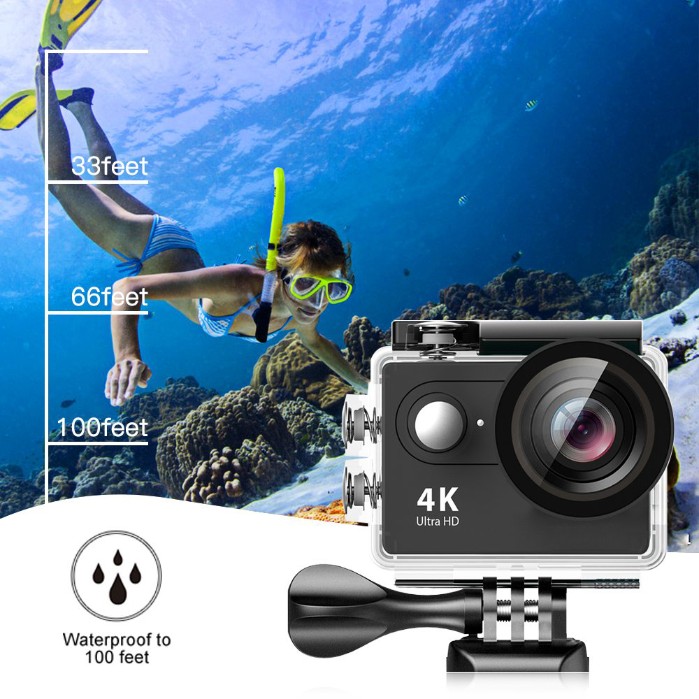 Camera Hành Trình 4K Ultra HD Wifi Kết Nối Với Điện Thoại Live Stream H9R Cao Cấp AZONE