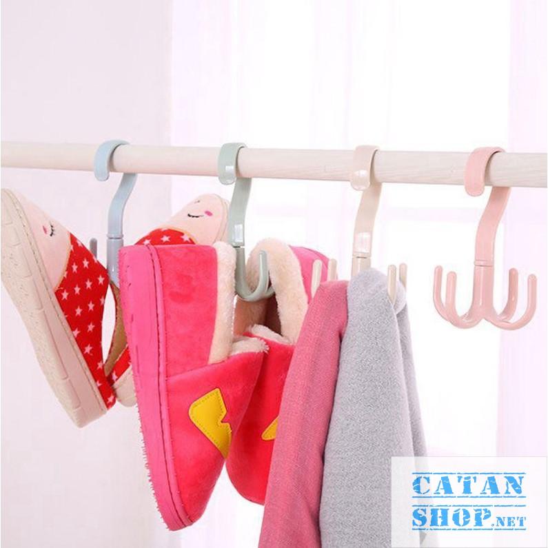 Móc treo túi xách, giỏ, móc phơi khăn, nón, giày dép 4 chấu xoay 360 độ, đa năng tiện lợi, gọn gàng GD444-phoigioxach