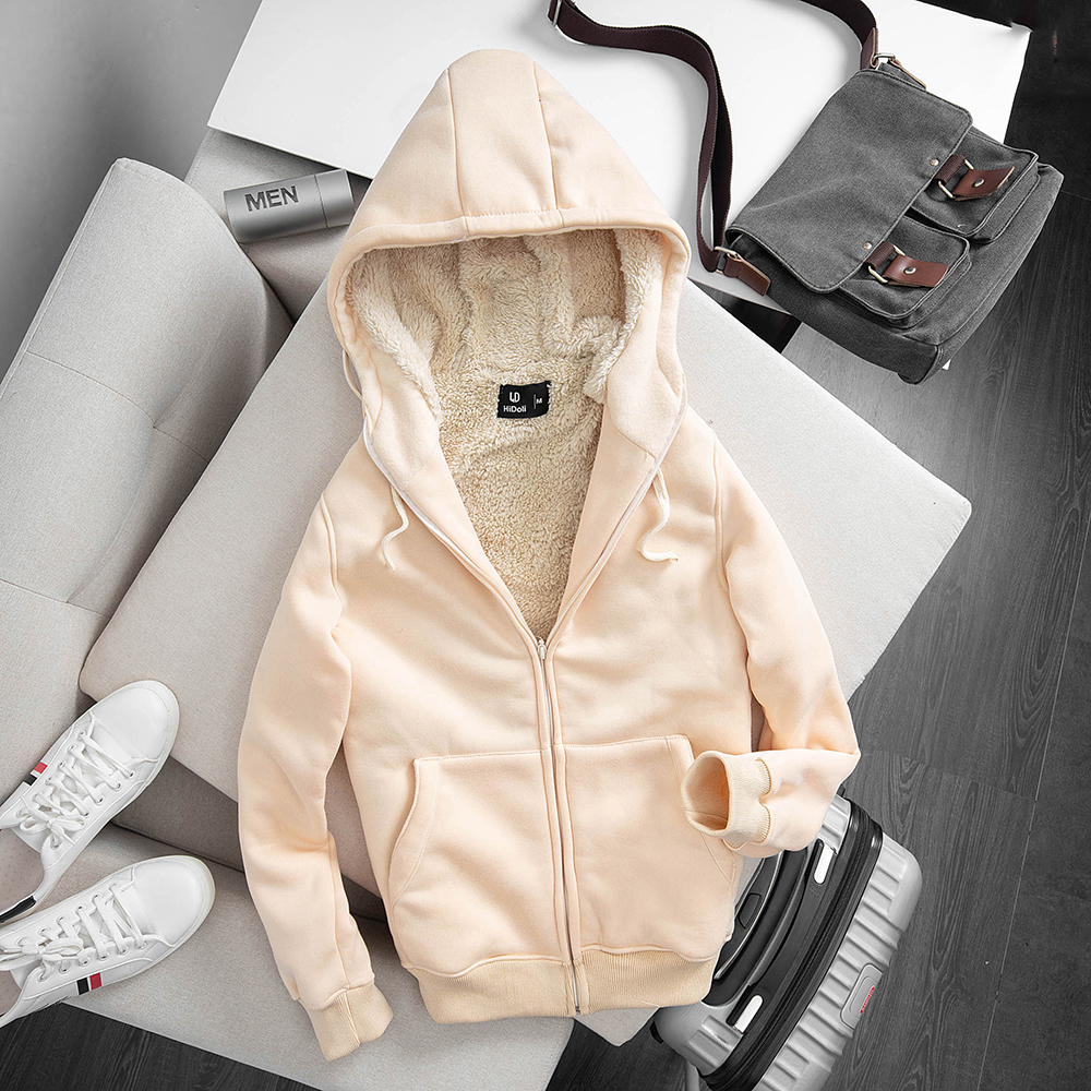 Áo nỉ lót lông nam hoodie mẫu mới cực ấm có túi mũ hàng may kỹ Micado