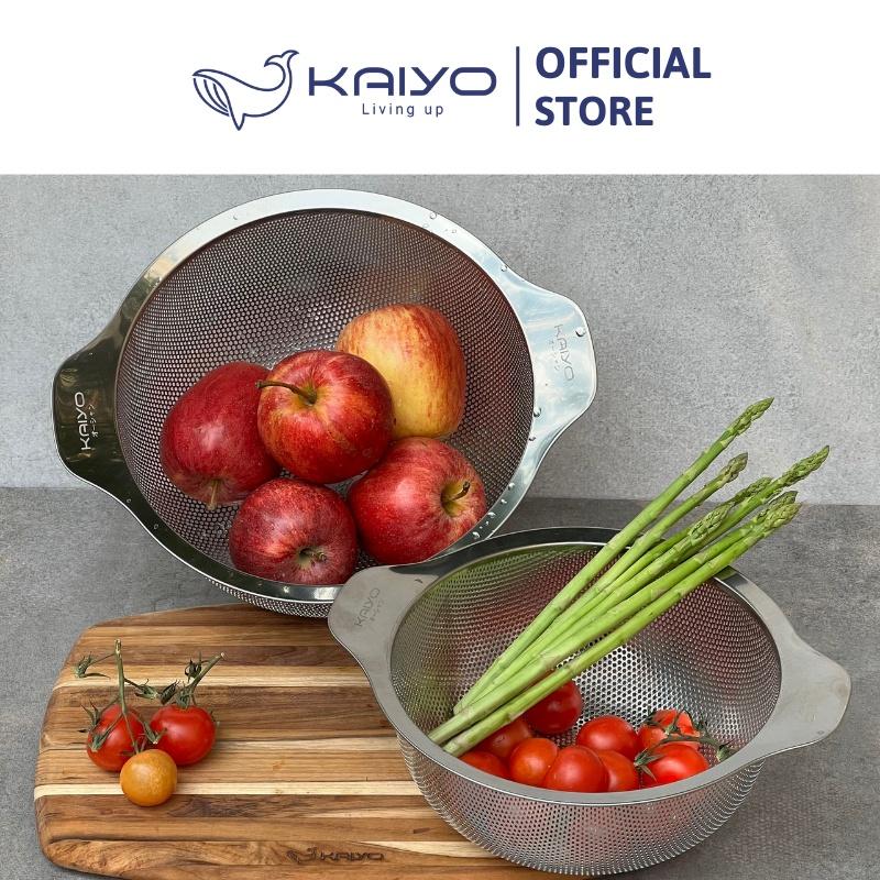 Bộ tô trộn và rổ inox Kaiyo, size 24cm