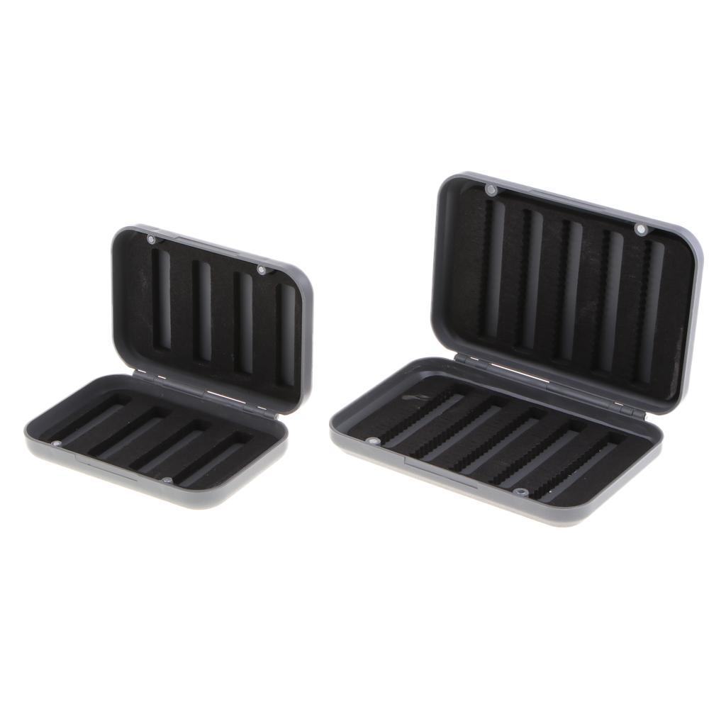 2PCS Waterproof Fly Fishing Flies  Hook   Storage Case Box