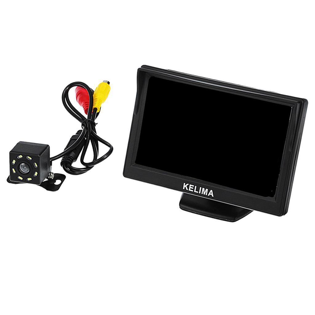 5" LCD Screen Monitor Display+Car Rear View Camera with Drill