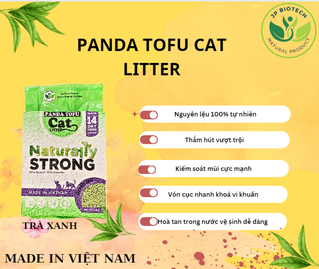Cát vệ sinh hữu cơ Tofu Panda 2,4kg/7L