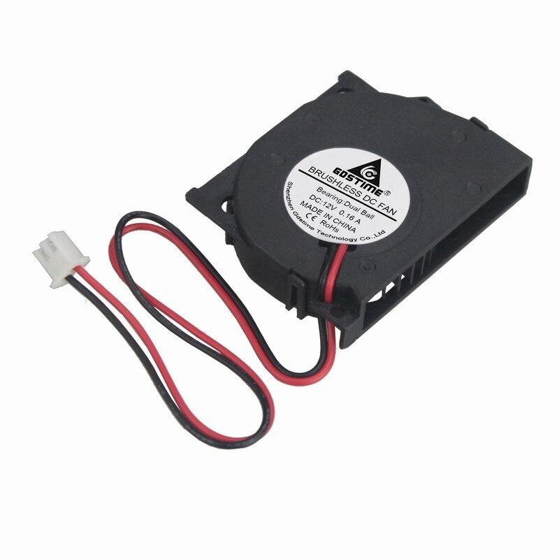 1 Pcs Gdstime 5010B 5cm Ventilation Blower DC 12V Ball Bearing 50*10mm Brushless Cooling Turbine Exhaust Fan 50mm x 40mm x 10mm