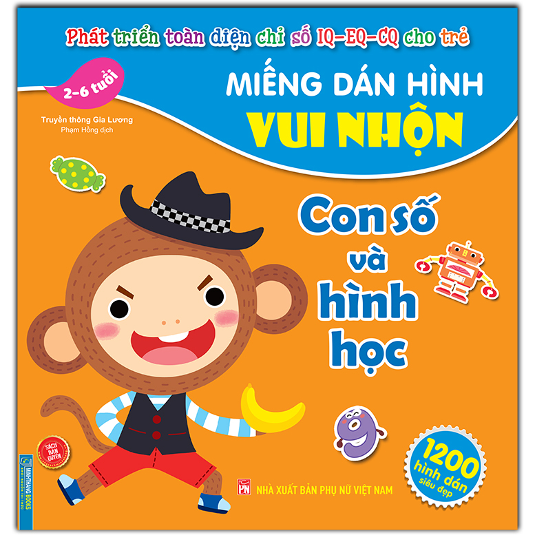 Miếng Dán Hình Vui Nhộn - Con Số Và Hình Học