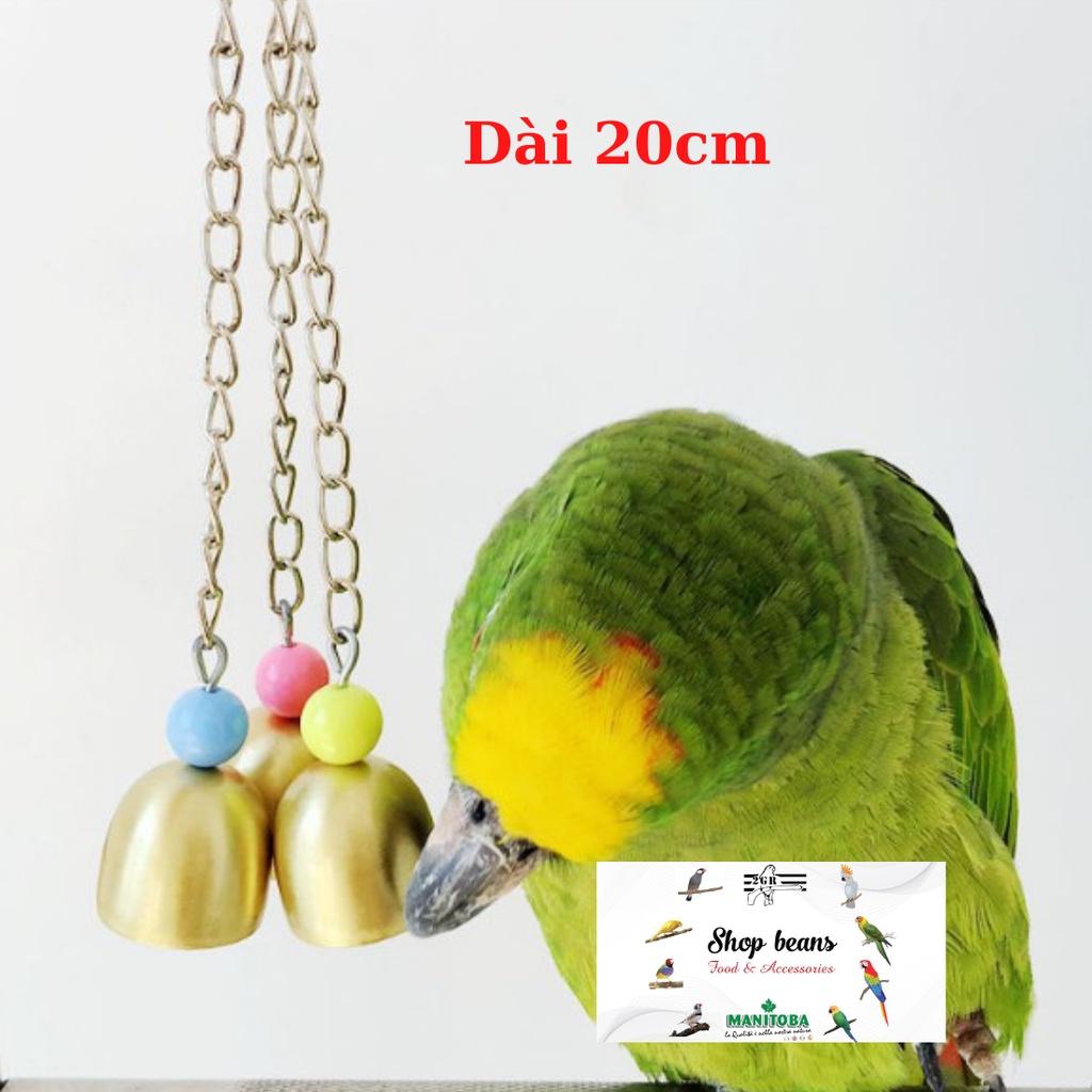 Bộ 3 chuông đồng treo lồng chim Vẹt
