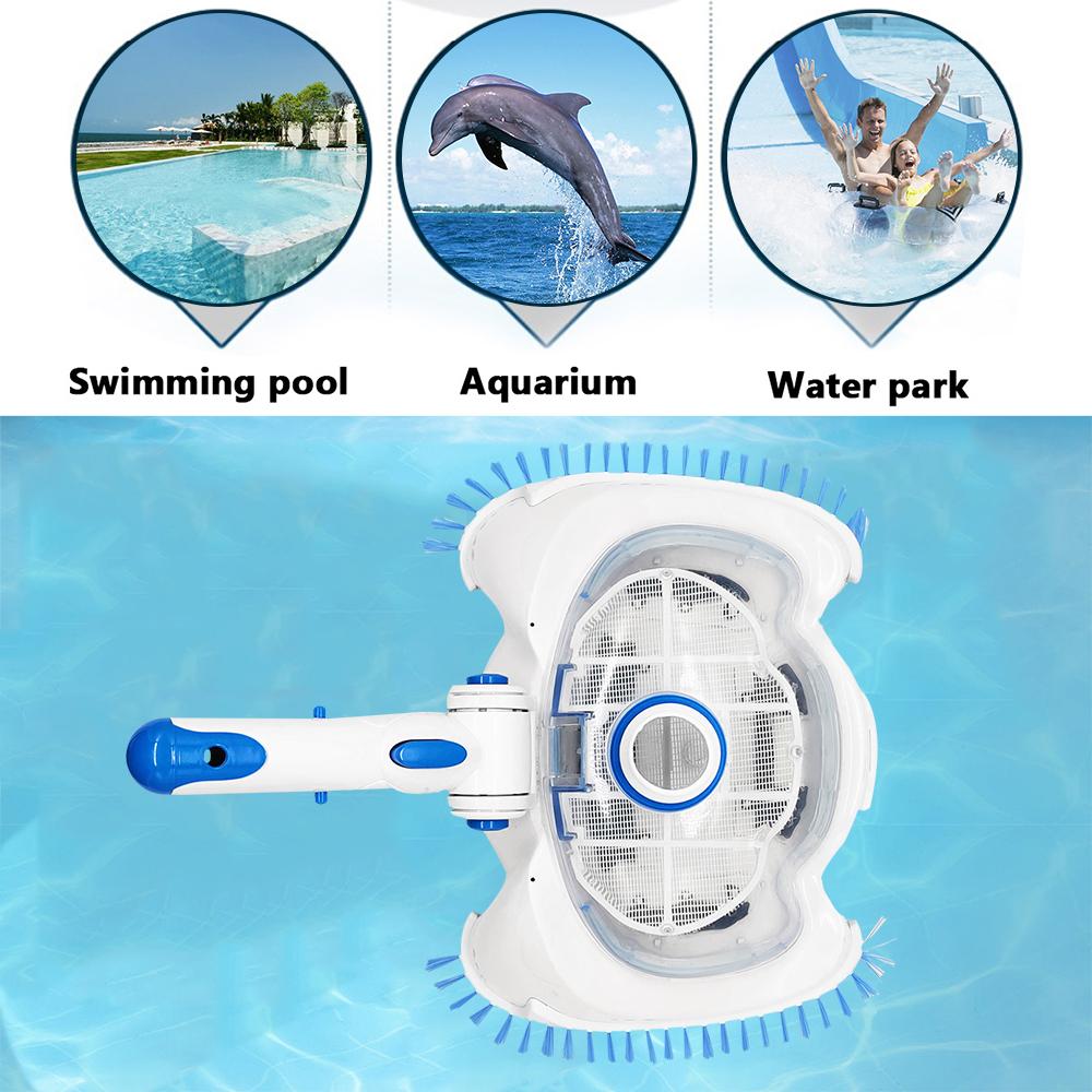Transparent Pool Vacuum Head Inground Above Ground Swimming Pool Vacuum Brush Head Spa Vinyl Pool Vacuum Attachment with
