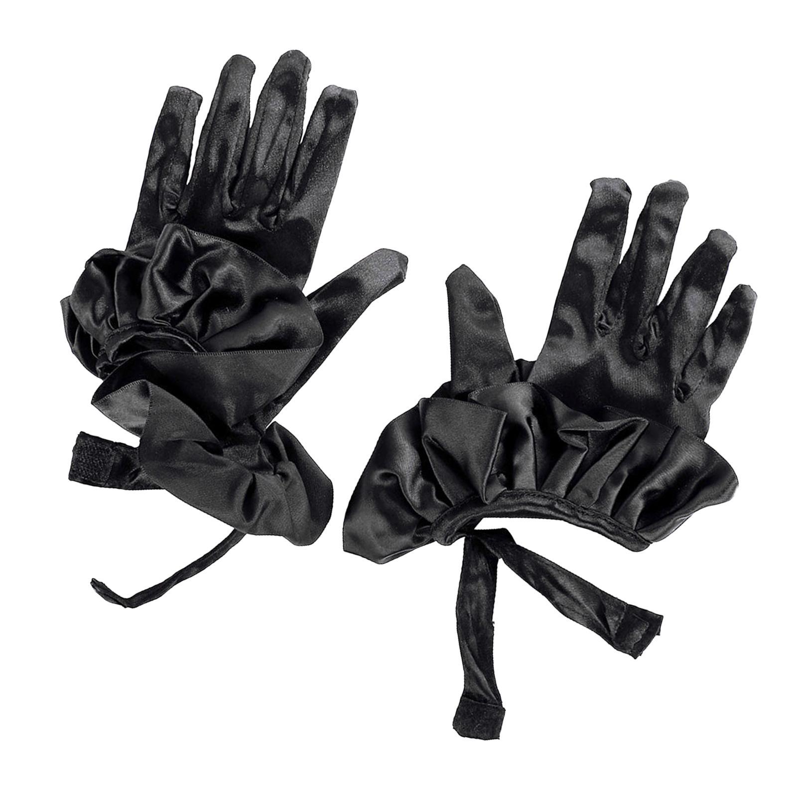 Halloween Gloves Elegant Black Cosplay for Themed Party Masquerade Holidays