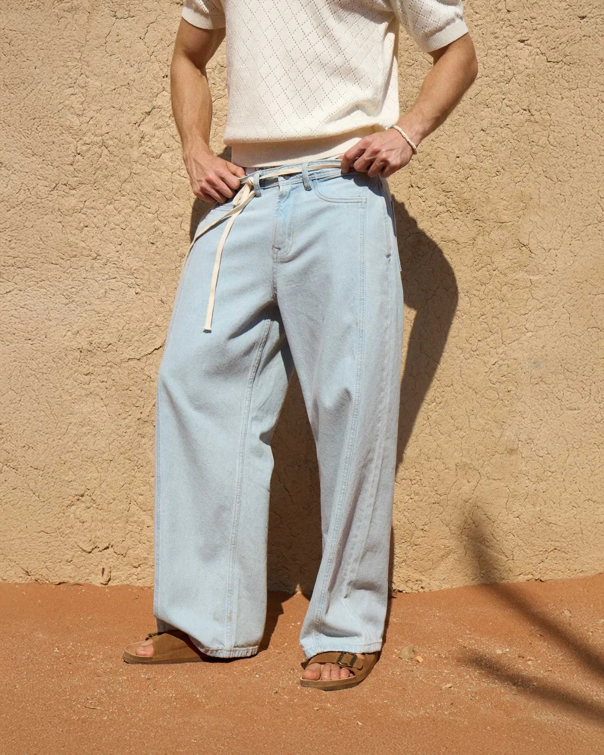 Quần Denim Nam / Quần jean Ống Rộng Túi Sườn Form Loose - ROUTINE 10S26DPA039