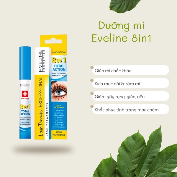 Dưỡng Mi Dài Eveline Dưỡng Mi Giảm Gãy Rụng Mọc Dài Dày Hơn Cong Tự Nhiên