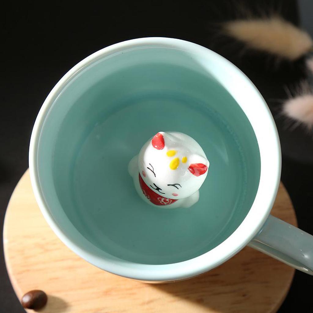 2 X Coffee Mug Ceramic Hand Painted Figurine Milk Cup Teacup Gifts for Kids