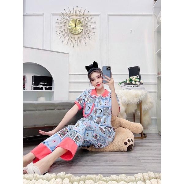 Đồ Bộ Nữ Bài, Hoa Văn, Chữ Vải Lụa Thái From Chuẩn, Mặc Nhà, Dạo Phố, Đi Chơi