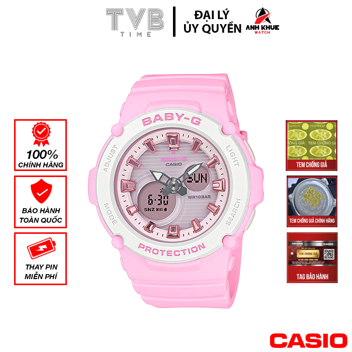 Đồng hồ nữ dây nhựa Casio Baby-G chính hãng BGA-270-4ADR