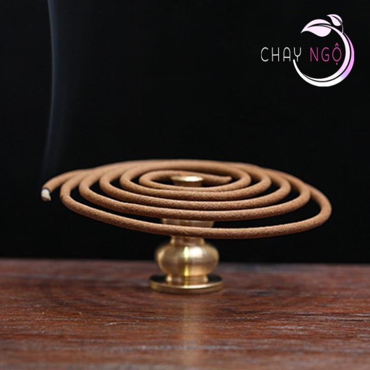 Chân đế cắm nhang hồ lô, để nhang khoanh xông lư bằng đồng và composit