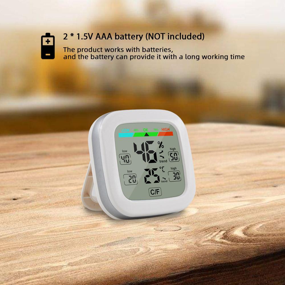 Indoor Electronic Hygrometer & Thermometer Digital Temperature Humidity Meter Wireless Sensor Temp. & Humidity Monitor with Trend Backlight