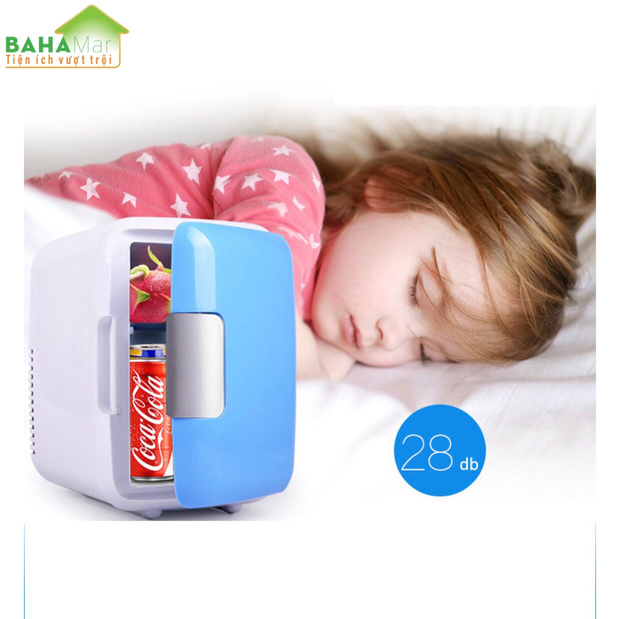 TỦ LẠNH MINI 4L ĐỂ TRÊN XE HƠI, PHÒNG NGỦ, BẢO QUẢN MỸ PHẨM "BAHAMAR"