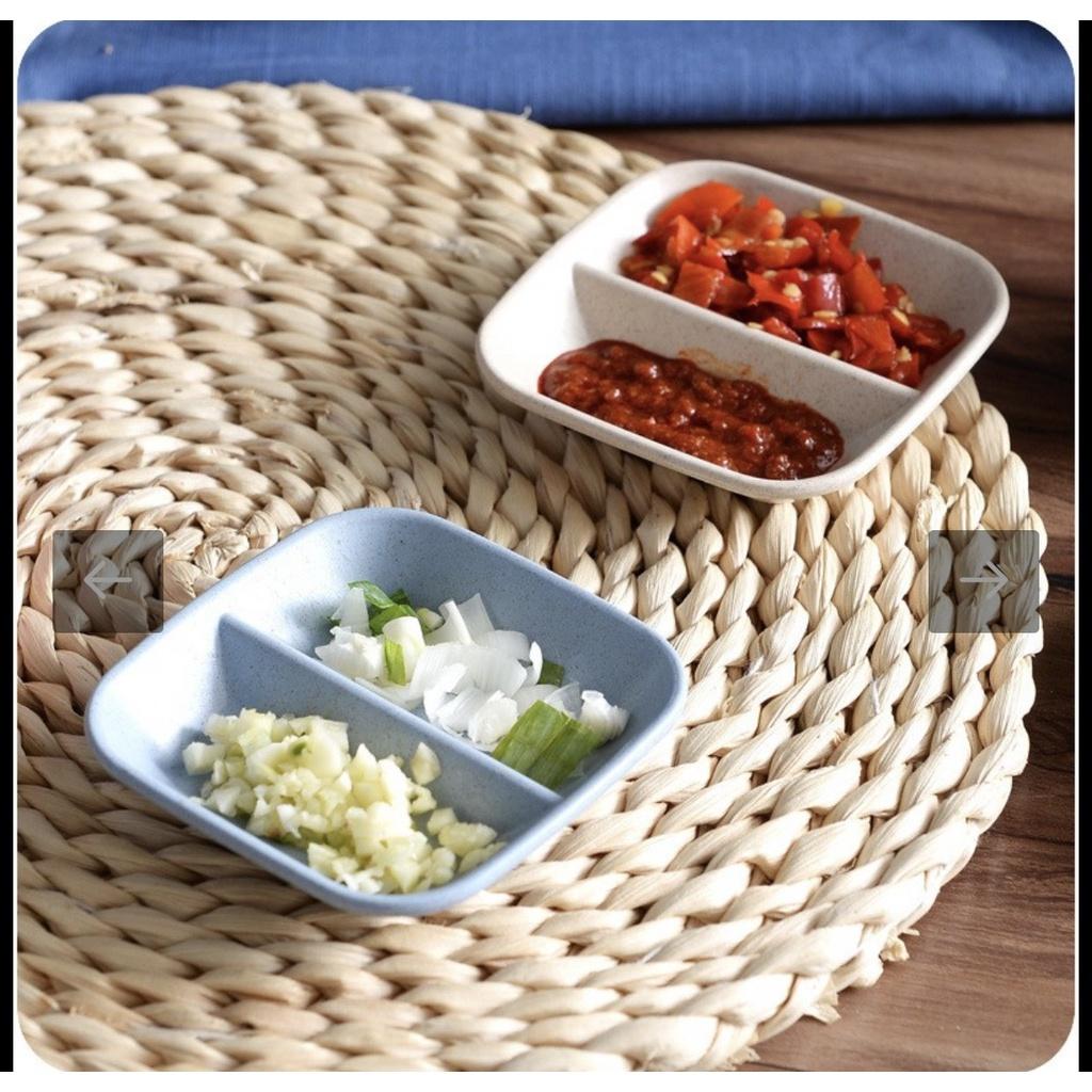 Chén Bát Đựng Gia Vị 2 Ngăn Dĩa Đựng Nước Chấm