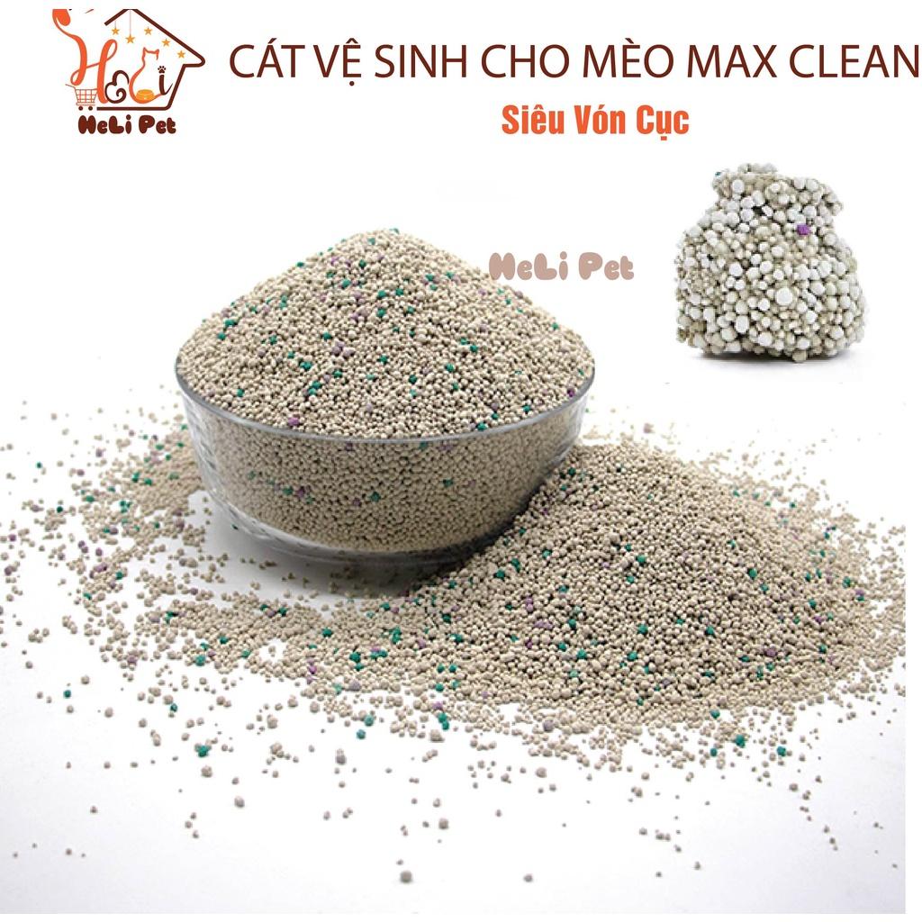 Cát Vệ Sinh Cho Mèo Max Clean Hương CAFE Siêu Vón Siêu Ít Bụi 4Kg/ Bịch- HeLiPet