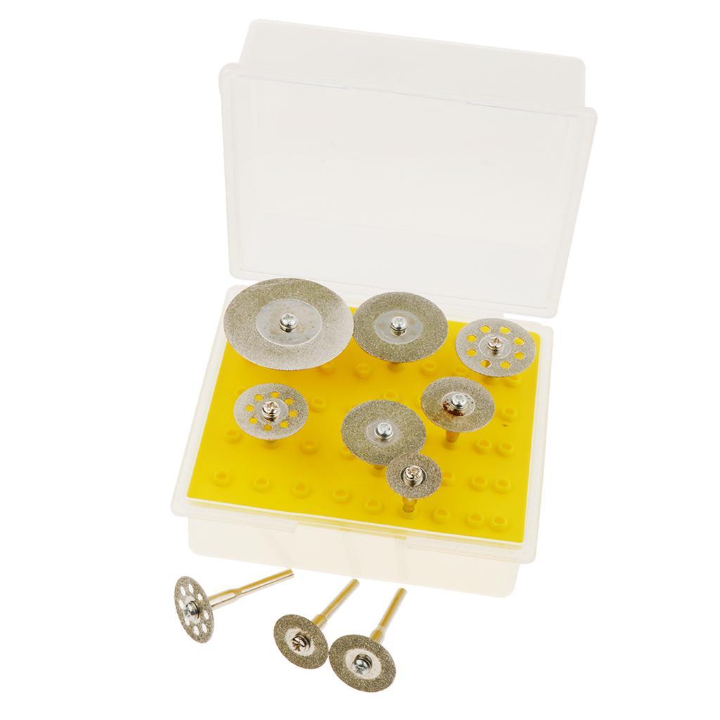 Diamond Coated Cutting Wheels Saw Blades Disc Rotary Tool Kit Handle 3.17mm
