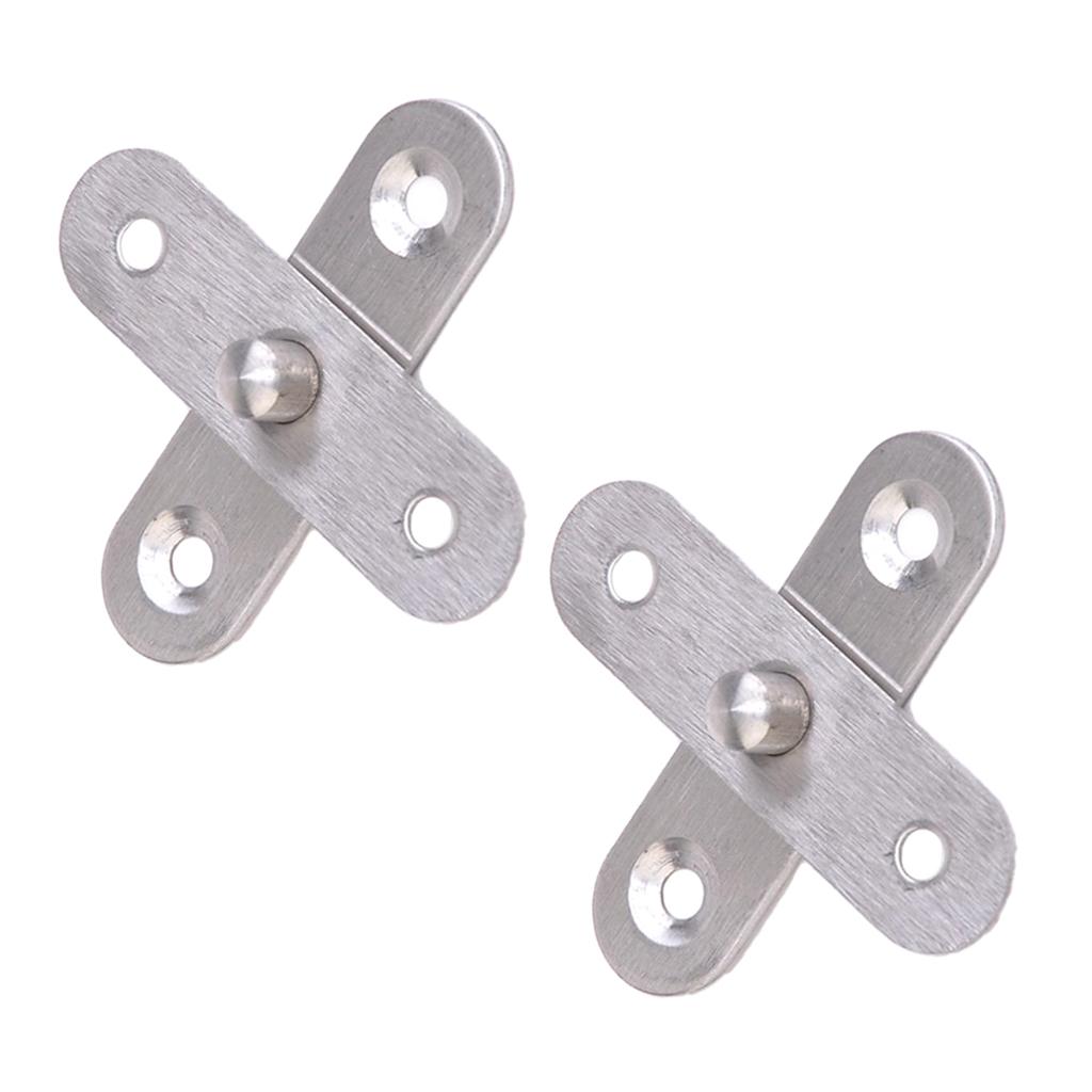 2Pcs Stainless Steel Concealed 360 Degree Rotary Hinge Revolving Door Hinge
