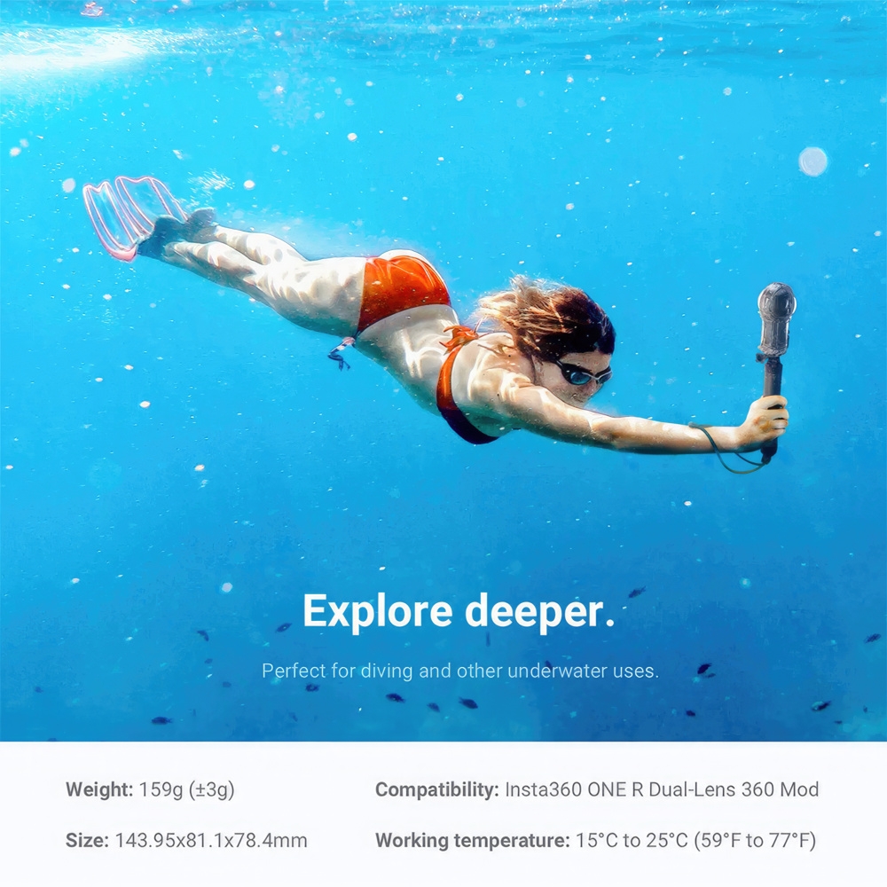 VỎ CHỐNG NƯỚC INSTA360 ONE RS/R - HÀNG CHÍNH HÃNG