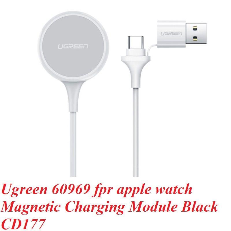 Ugreen UG60969CD177TK 1M 5V 1A Sạc cho iwatch đồng hồ thông minh Apple điện vào cổng type C và usb có Chip MFI Màu Trắng - HÀNG CHÍNH HÃNG