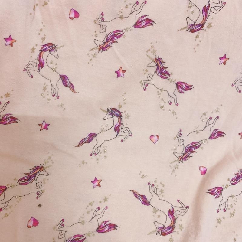 Vải thun cotton hình Pony (unicorn)