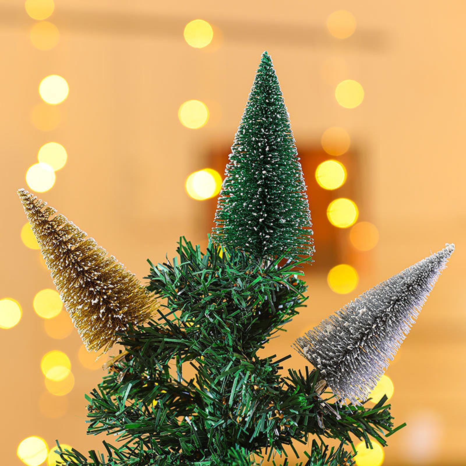 3x Artificial Christmas Tree with Clip Tabletop for Desk Shop Showcase Party