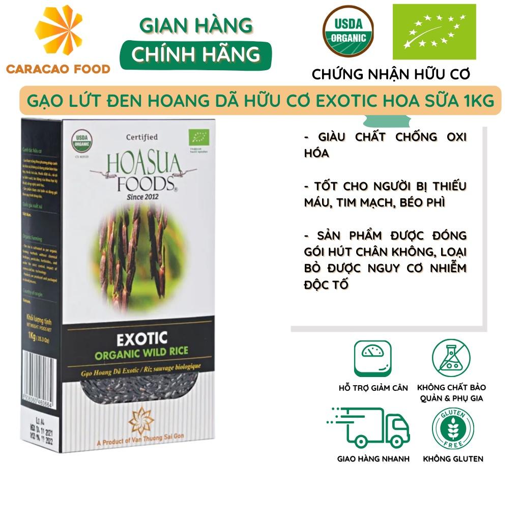 [Date 20.10.2024] Gạo lứt đen hoang dã hữu cơ Exotic Hoa Sữa 1kg, Gạo tốt cho sức khỏe