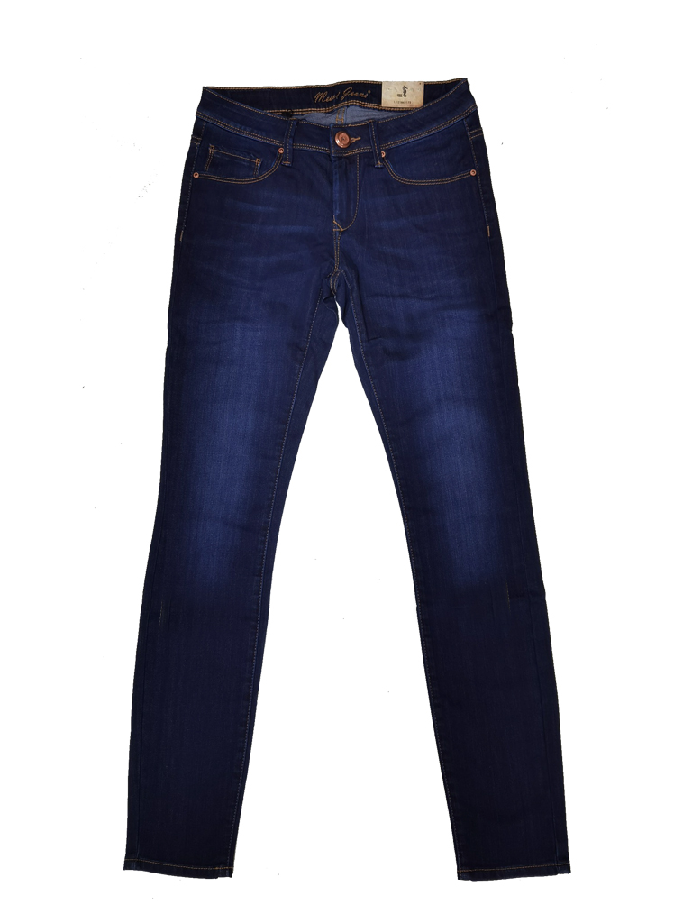 Quần jean nữ ống ôm xanh đậm MESSI SJW-570-17