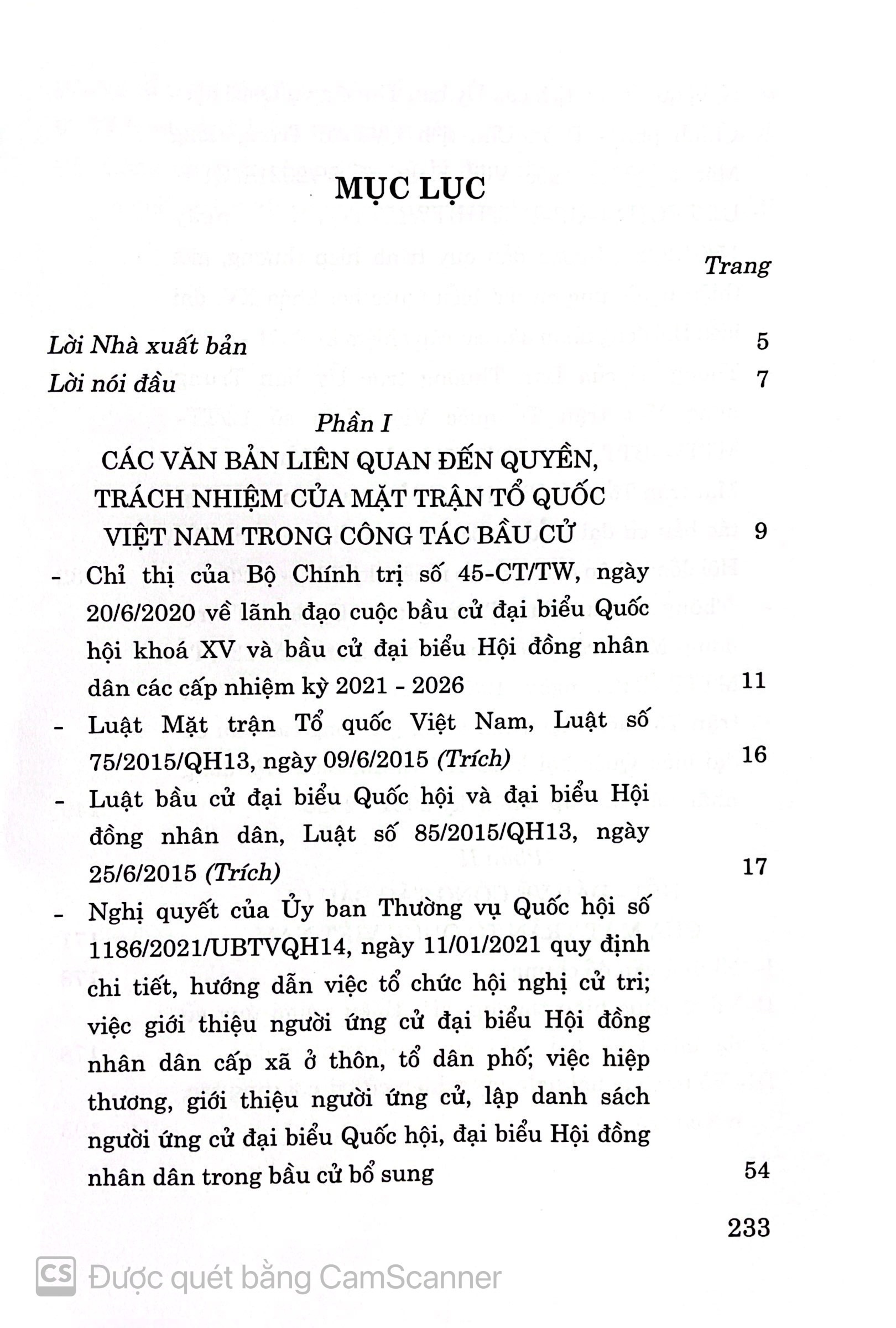 Công tác bầu cử đại biểu Quốc hội khóa XV, đại biểu Hội đồng nhân dân các cấp nhiệm kỳ 2021 - 2026 của Mặt trận Tổ quốc Việt Nam