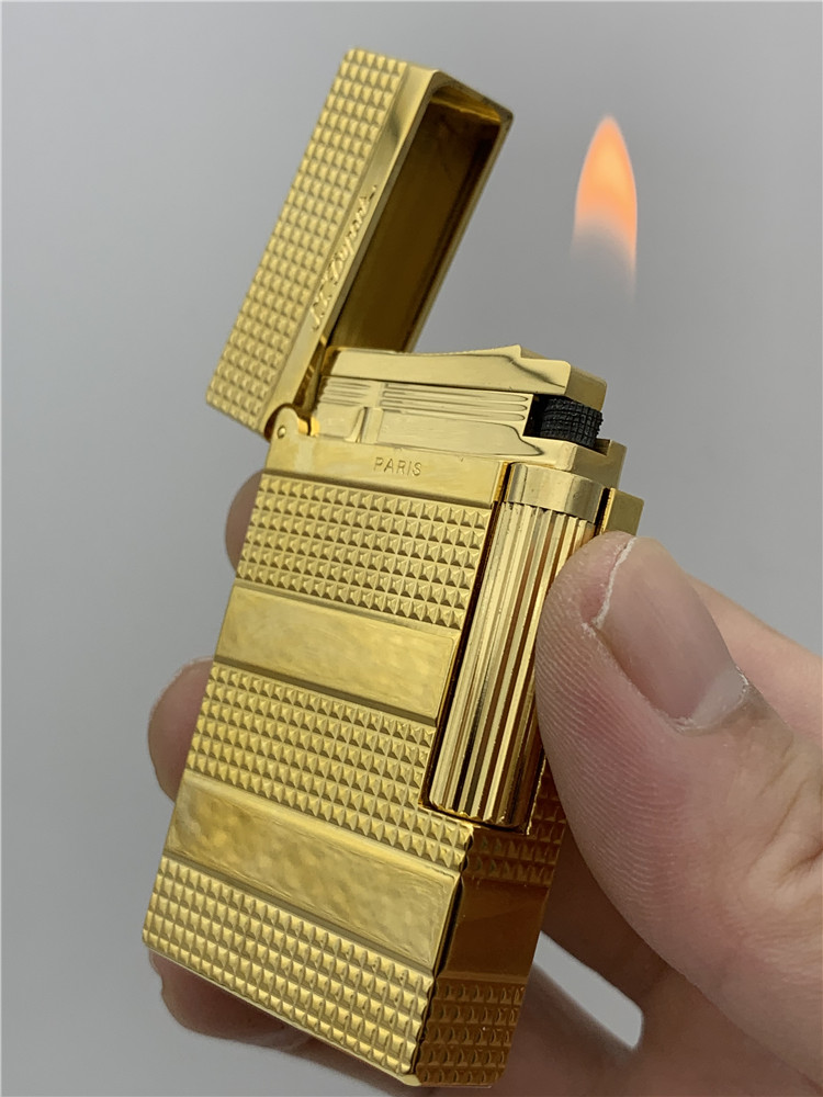 Vỏ Hột Quẹt Bật Lửa Upon Gas Đá D104V Họa Tiết Kẻ Ngang Đẹp Độc Lạ - Dùng Gas Đá Cao Cấp