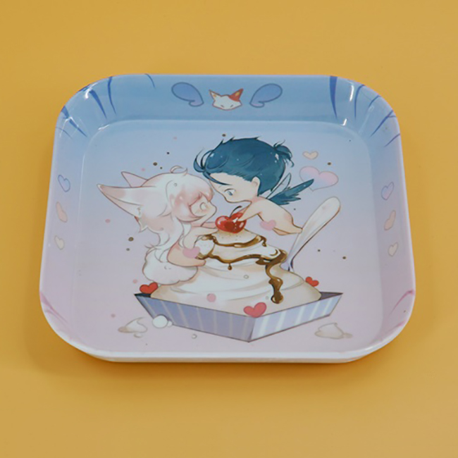 Bộ 6 Đĩa Em Bé Melamine Cao Cấp Nine Plus NB010 (Giao Hoa Văn Ngẫu Nhiên)