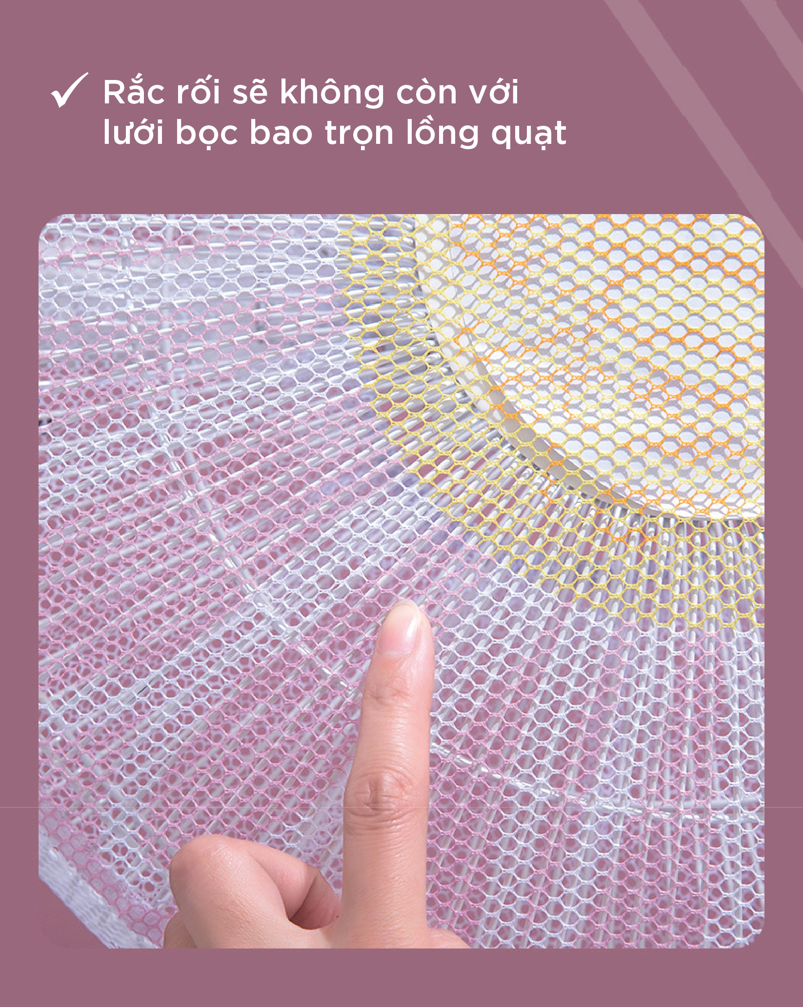 1 LƯỚI BỌC QUẠT CAO CẤP AN TOÀN CHO BÉ - DÂY RÚT (HÀNG CHẤT LƯỢNG TỐT) - Kích thước: Đường kính lồng quạt 45cm - GIAO MẪU NGẪU NHIÊN