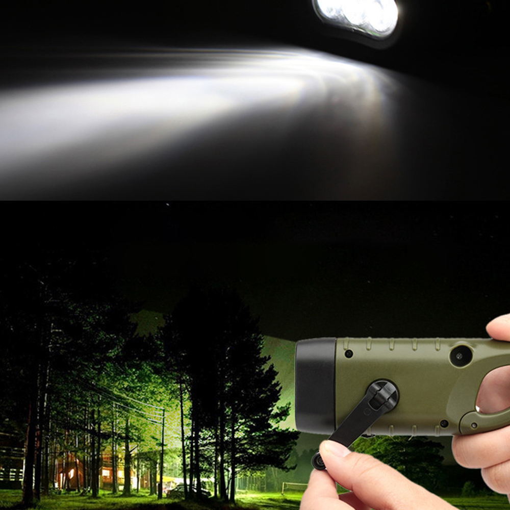 Đèn Led Sử Dụng Năng Lượng Mặt Trời Có Tay Quay