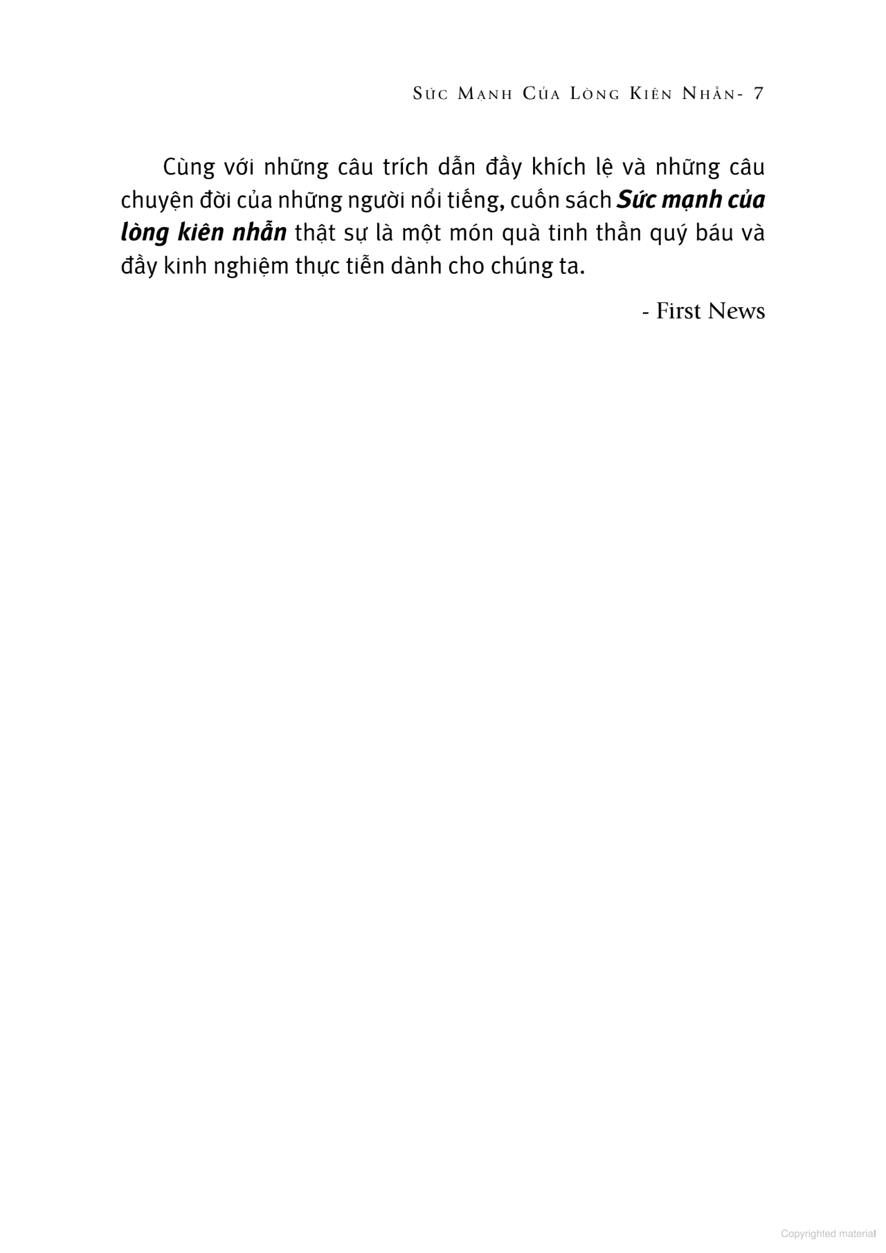 Sức Mạnh Lòng Kiên Nhẫn (Tái Bản)