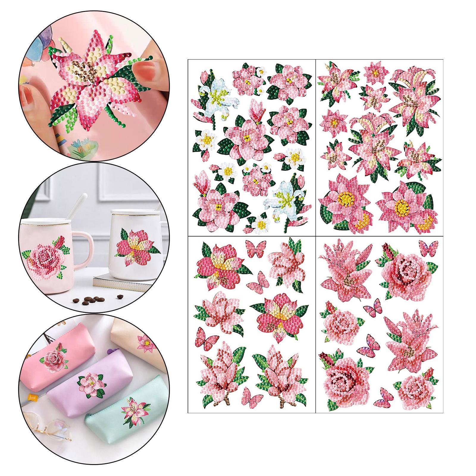 8 Sheet Creative 5D DIY Painting Stickers Set Resin DIY Art Pen Holder Decor Birthday Gift