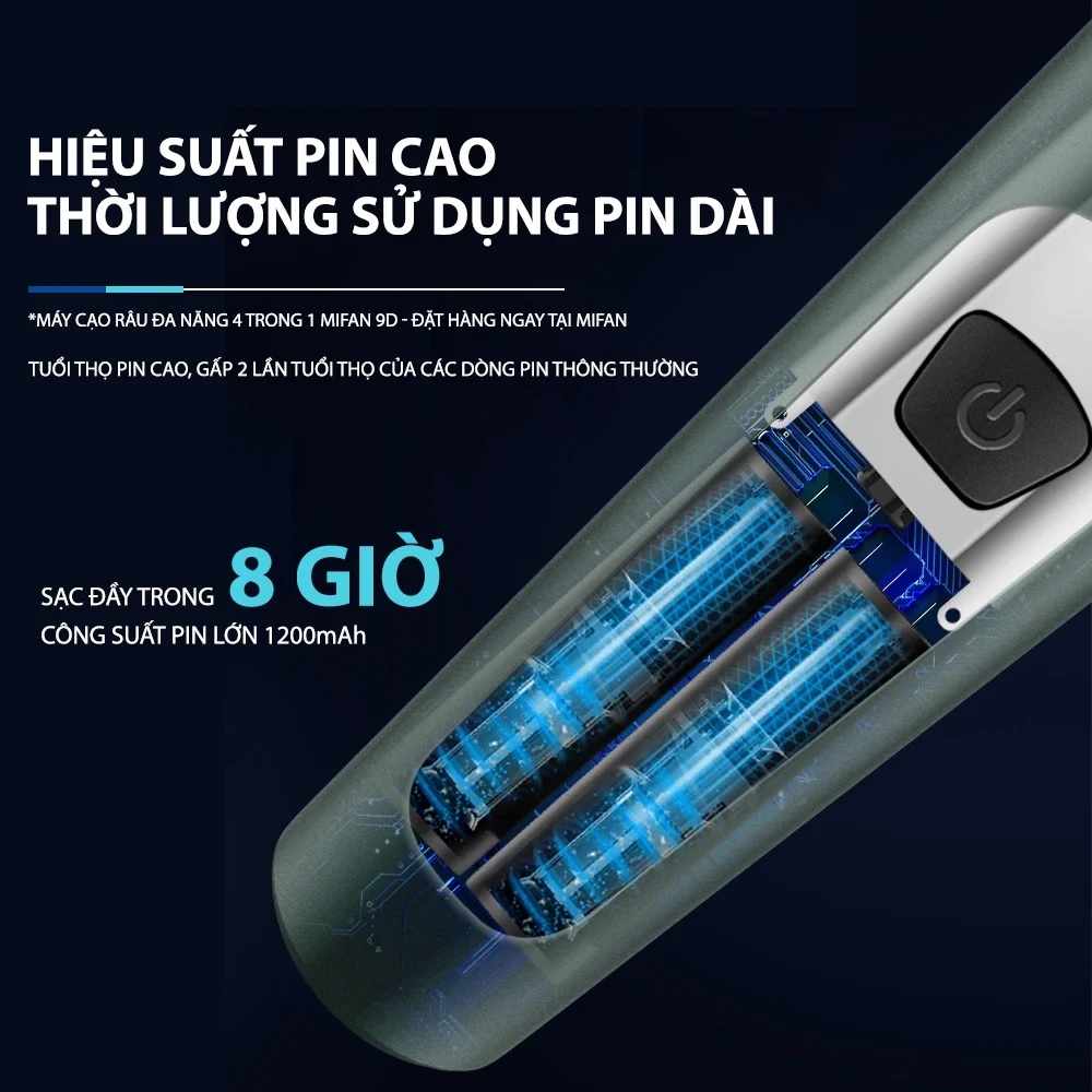 Máy cạo râu 9D SHAVER cao cấp loại 4in1 chống nước chuẩn IPX7