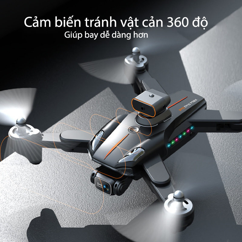 Flycam Mini - Máy Bay Flycam P11 Pro - Máy Bay Camera Flycam 8K Tránh Va Chạm - Máy Bay Không Người Lái Điều Khiển Từ Xa 4 Cánh Quay Phim - Chụp Ảnh Chống Rung