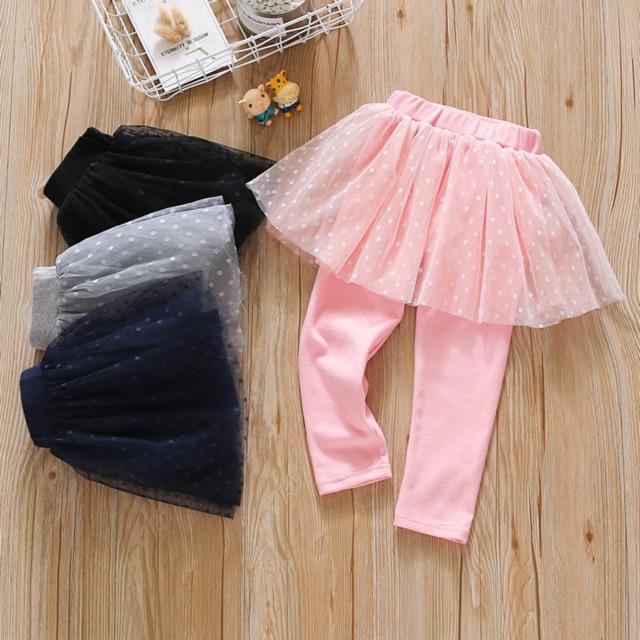 Quần kèm váy cho bé gái