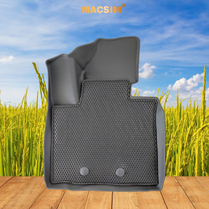 Thảm ô tô sd3 2 lớp dạng lưới lục giác Kia Sorento 2014-2020 màu đen - bề mặt cao su siêu sạch - Macsim