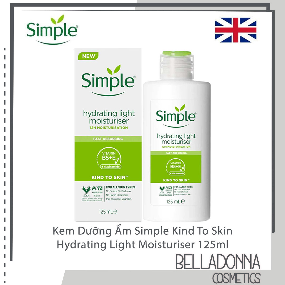 Kem Dưỡng Ẩm Da Simple Kind To Skin Hydrating Light Moisturiser 125ml