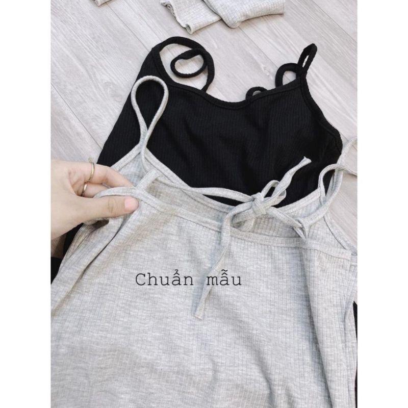 Set đầm dây xòe kèm áo khoác