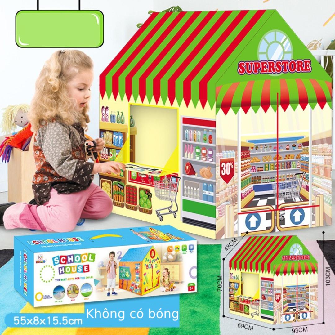 Đồ chơi trong nhà Lều kẹo trẻ em, cảnh sát, cứu hỏa, công chúa, siêu thị, khủng long EASYTOY