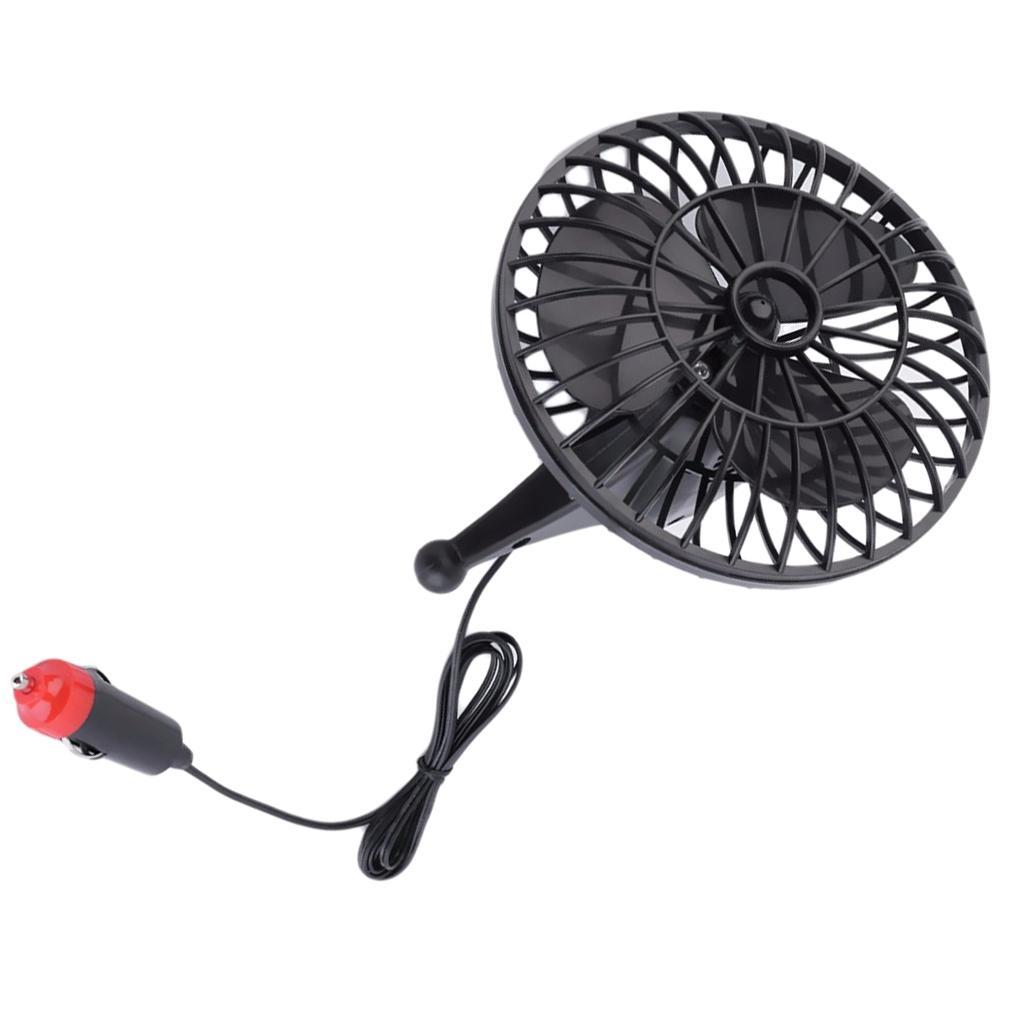 Premium Car Auto Fan 4 Inch 12V Electric Cooling Fan Swing to and Fro Black